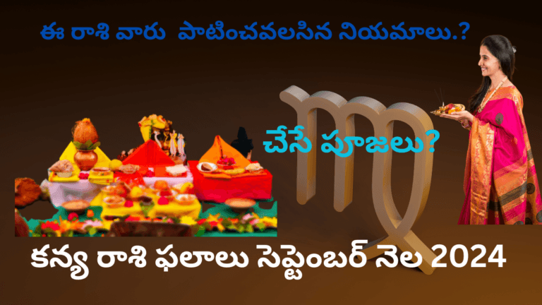 Virgo Rasi Phalalu September Month 2024