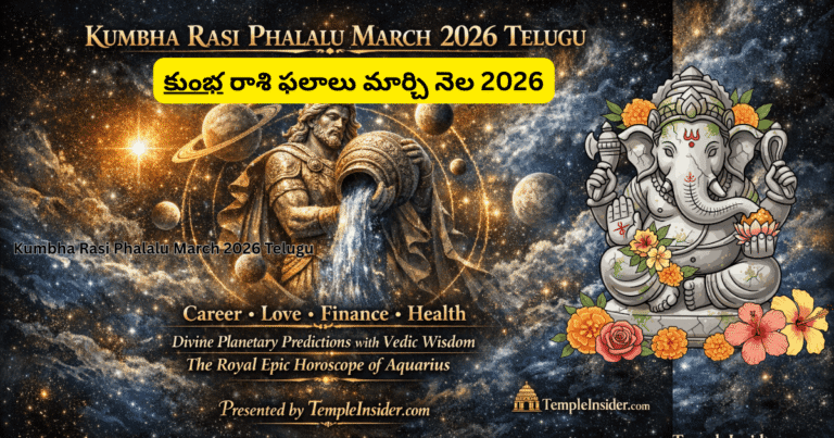 Kumbha Rasi Phalalu March 2026 Telugu